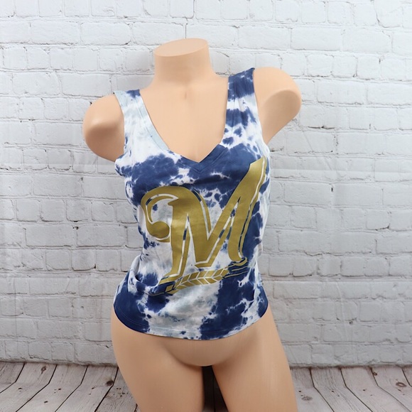 VS Pink Milwaukee Brewers V-Neck Tank Top - Picture 2 of 6